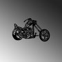 Wallity Motorcycle Accesorio de Pared de Metal Negro